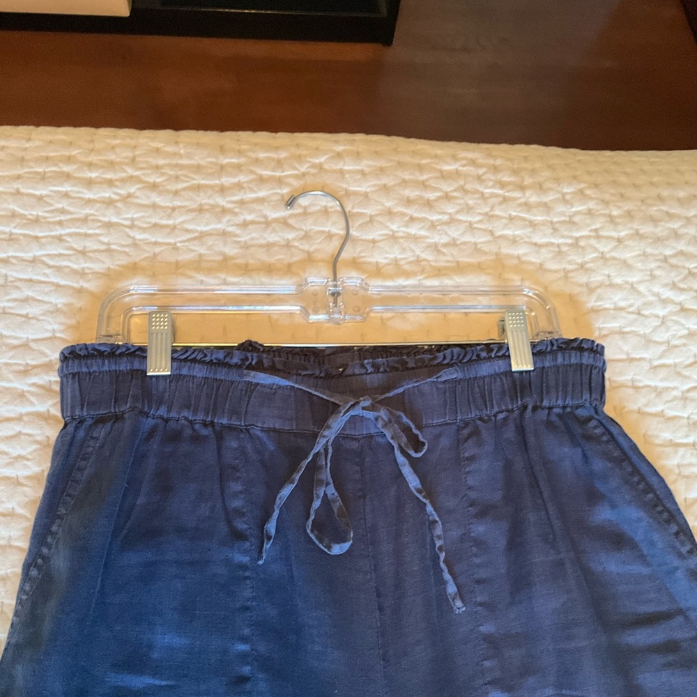 Michael Stars Blue Linen Pants Large - Picture 3 of 8